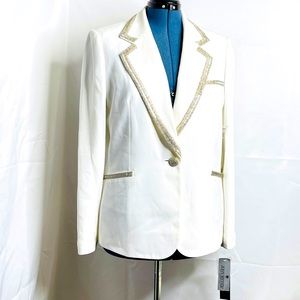 White Beaded Blazer by John Meyer of Norwich